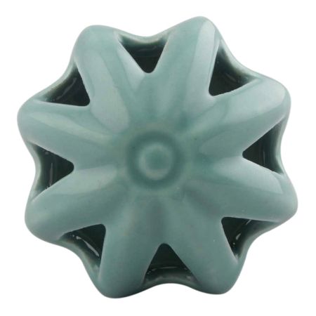 Sea Green Daffodil Ceramic Flower Cabinet Knobs Online 